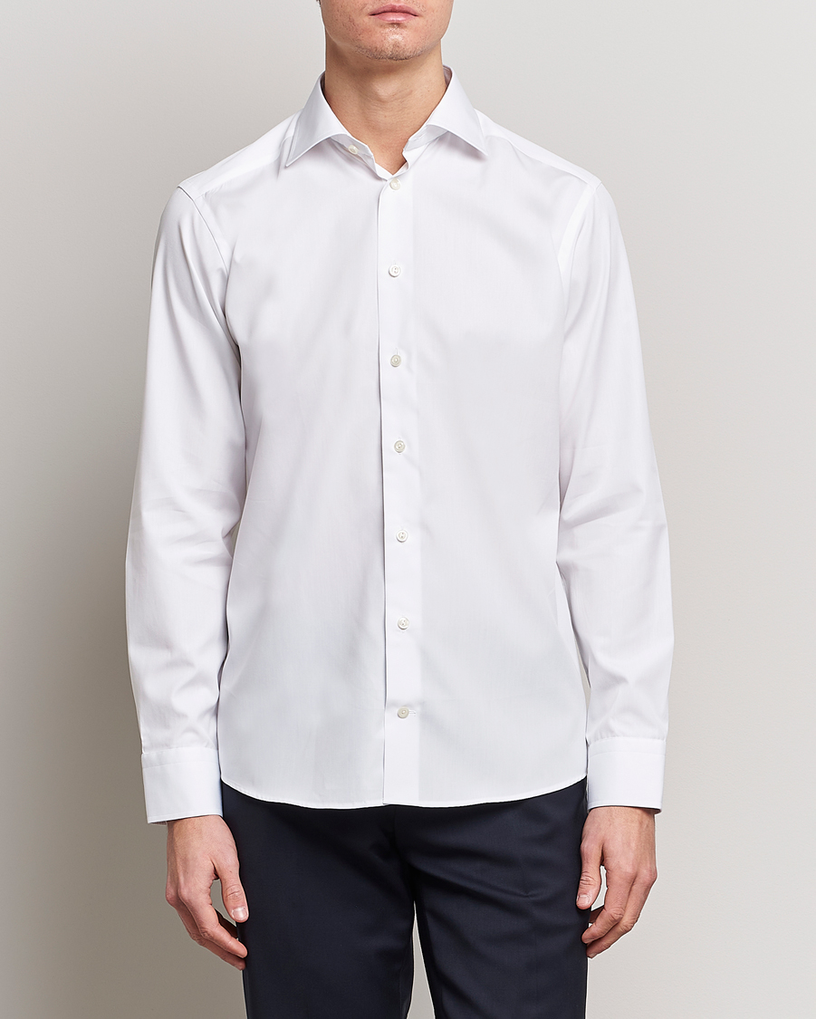Mies | Festive | Eton | Slim Fit Poplin Shirt White