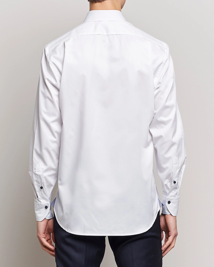Mies | Kauluspaidat | Stenströms | Fitted Body Contrast Shirt White