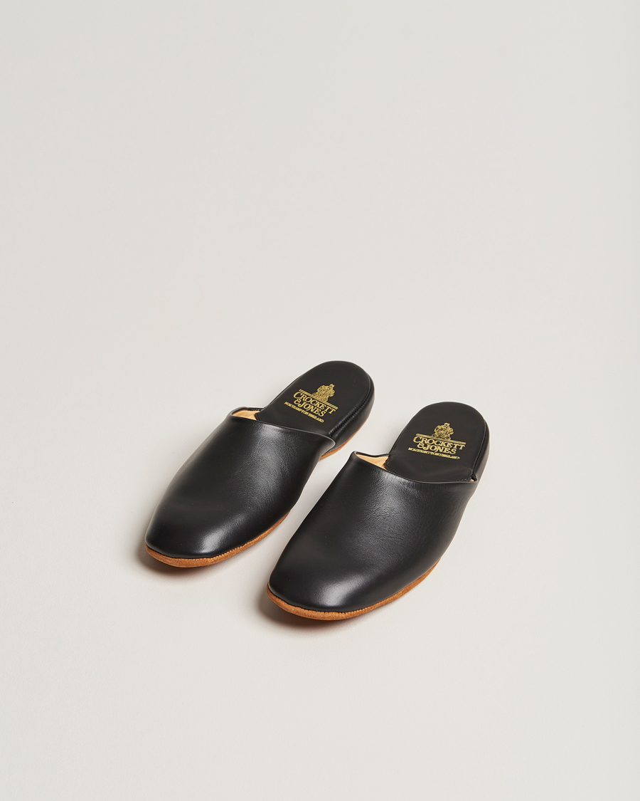 Mies | Sandaalit ja tohvelit | Crockett & Jones | Mule Calf Home Slipper Black