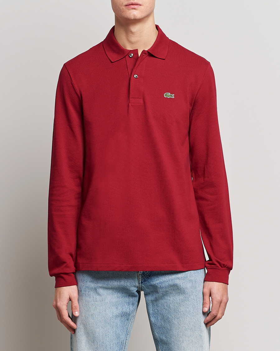Mies | Pikeet | Lacoste | Original Long Sleeve Polo Piké Bordeaux