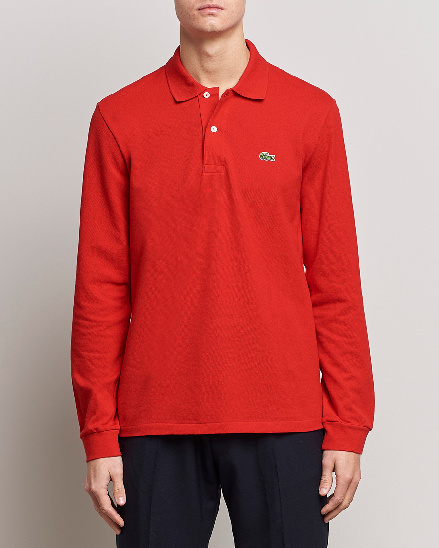 Mies | Lacoste | Lacoste | Long Sleeve Polo Red
