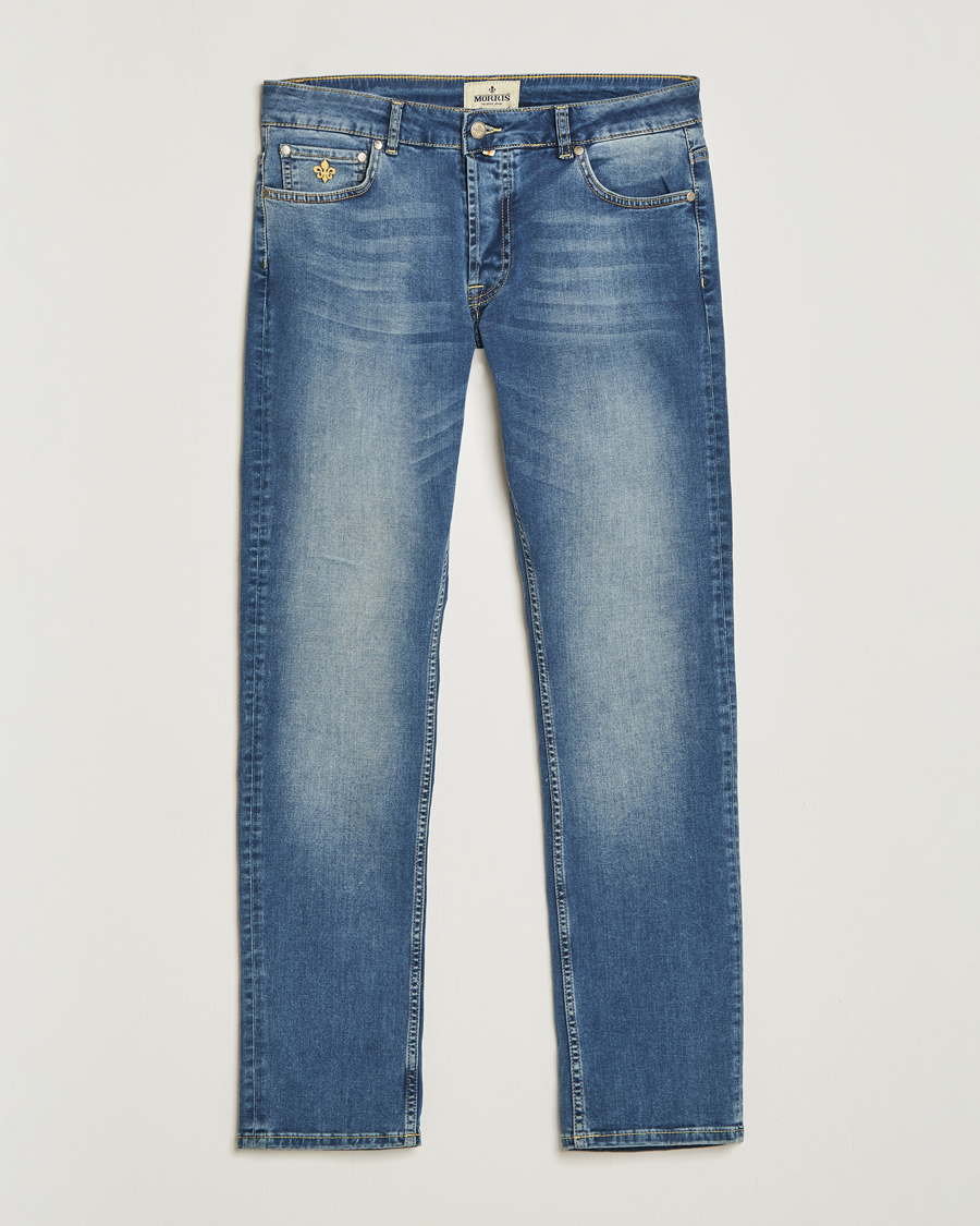 Miehet |  | Morris | Steve Satin Stretch Jeans Semi Dark Wash