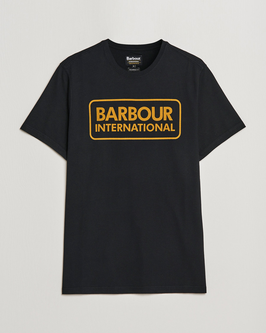 Mies | T-paidat | Barbour International | Large Logo Crew Neck Tee Black