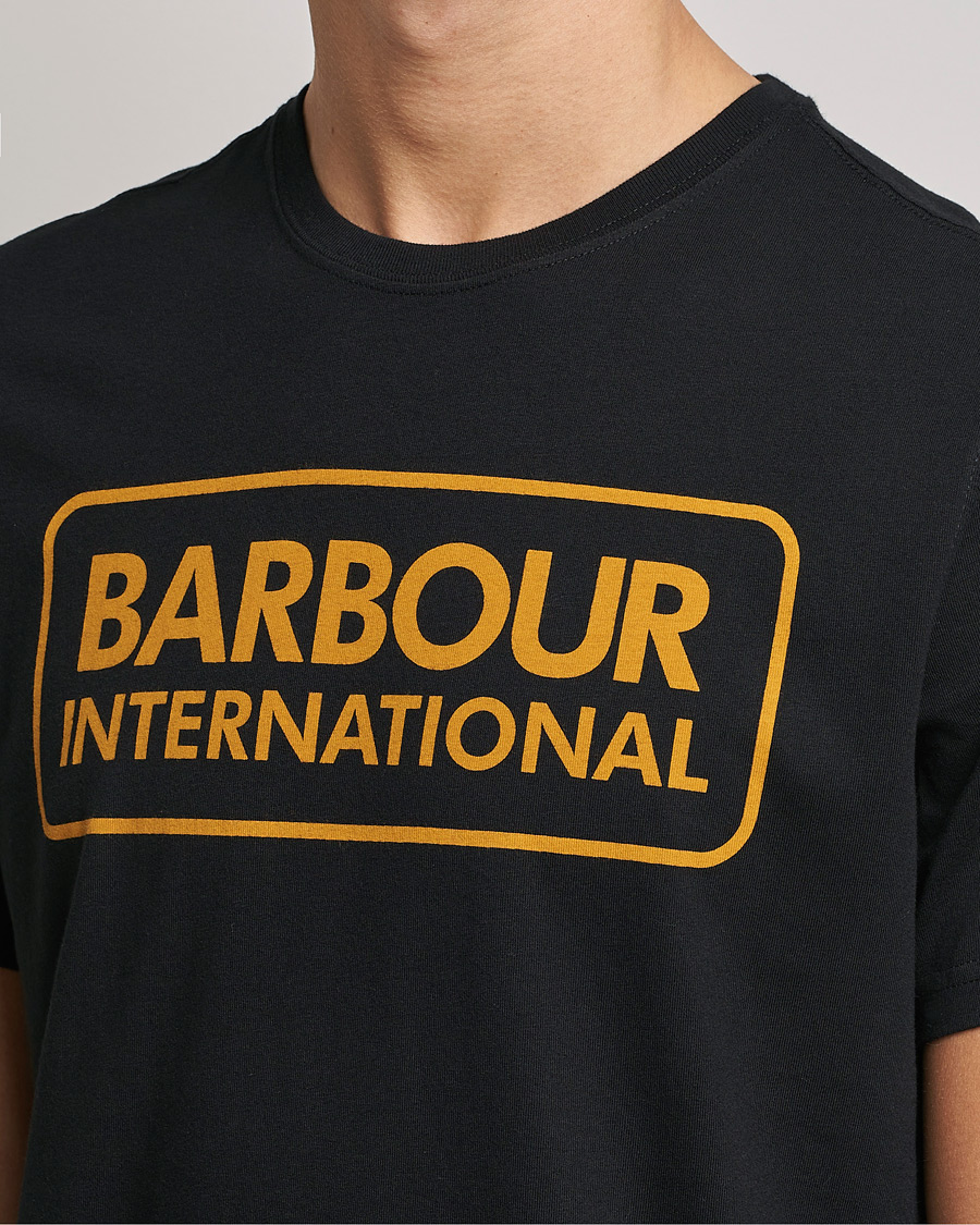 Mies | T-paidat | Barbour International | Large Logo Crew Neck Tee Black