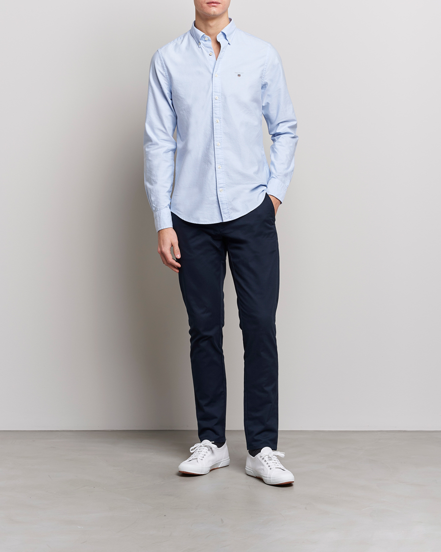 Mies |  | GANT | Slim Fit Oxford Shirt Capri Blue