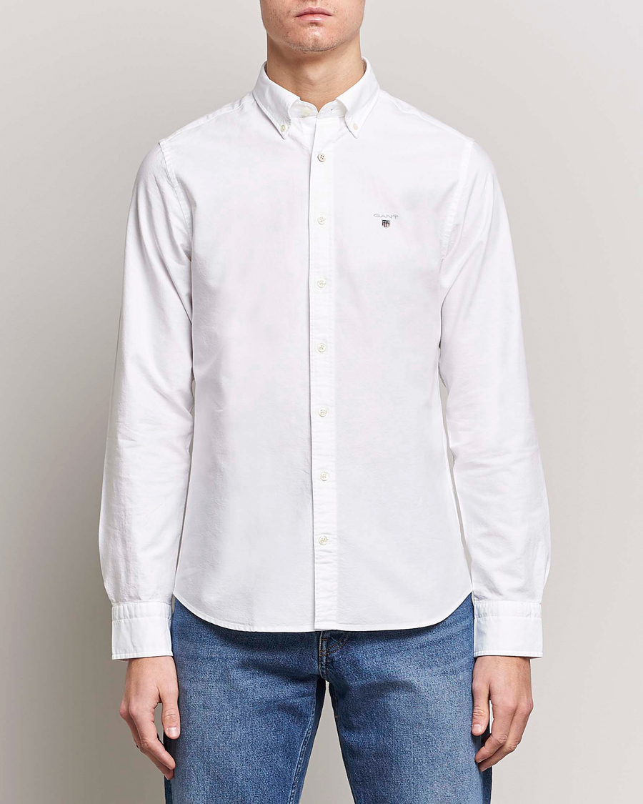Mies | Alle 100 | GANT | Slim Fit Oxford Shirt White