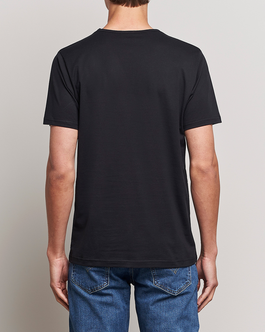 Mies | T-paidat | Sunspel | Superfine Cotton Crew Neck T-Shirt Black