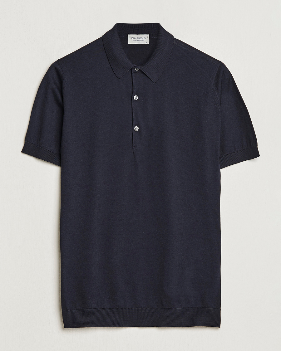 Mies | Pikeet | John Smedley | Adrian Slim Fit Sea Island Polo Navy