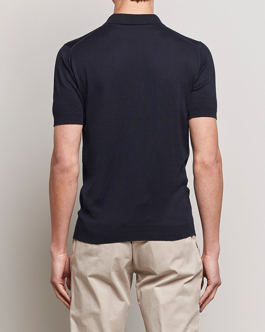 Mies | Pikeet | John Smedley | Adrian Slim Fit Sea Island Polo Navy
