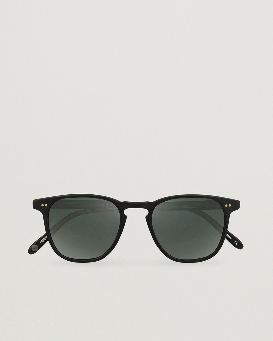 Mies |  | Garrett Leight | Brooks 47 Sunglasses Matte Black/Blue Smoke Polarized