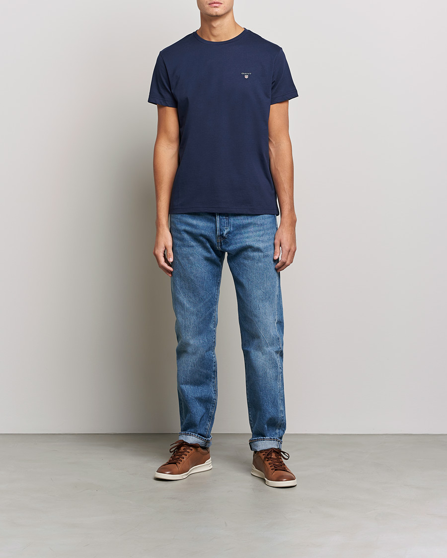 Mies | T-paidat | GANT | The Original Solid Tee Evening Blue
