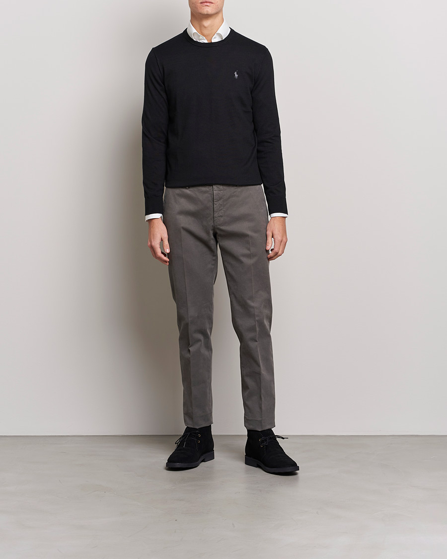 Mies | Puserot | Polo Ralph Lauren | Pima Cotton Crew Neck Pullover Polo Black