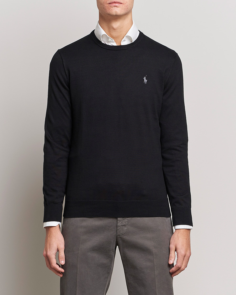 Mies | Puserot | Polo Ralph Lauren | Pima Cotton Crew Neck Pullover Polo Black