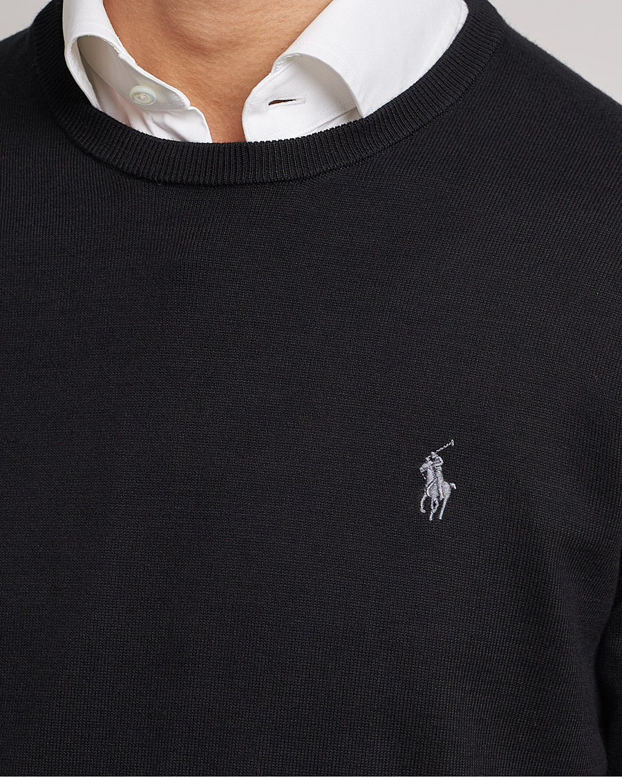 Mies | Puserot | Polo Ralph Lauren | Pima Cotton Crew Neck Pullover Polo Black