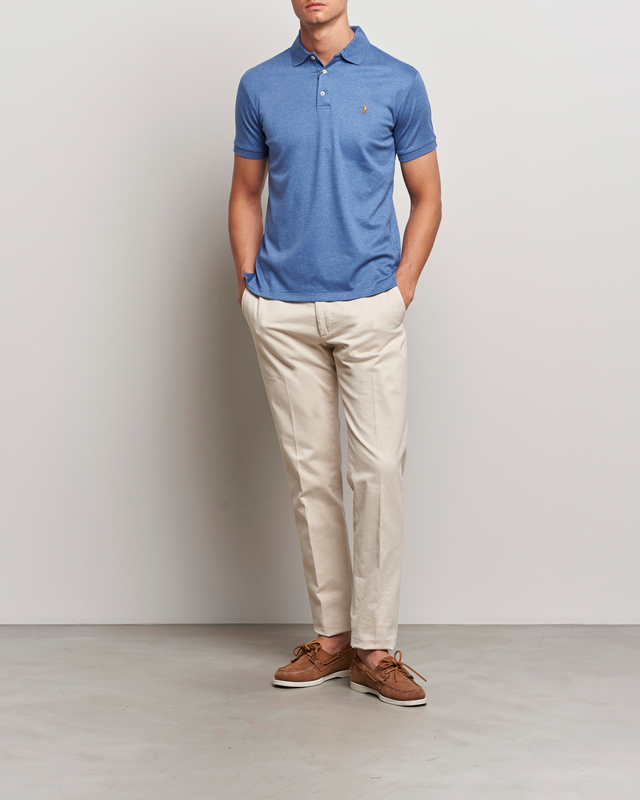 Mies | Pikeet | Polo Ralph Lauren | Slim Fit Pima Cotton Polo Faded Royal