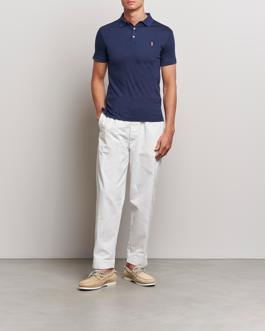 Mies | Pikeet | Polo Ralph Lauren | Slim Fit Pima Cotton Polo Refined Navy