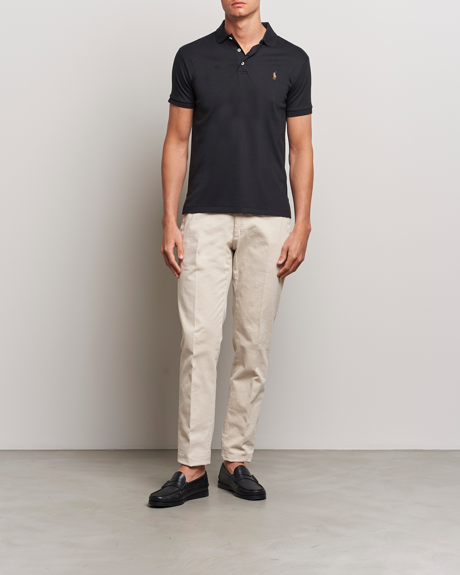 Mies | Pikeet | Polo Ralph Lauren | Slim Fit Pima Cotton Polo Polo Black