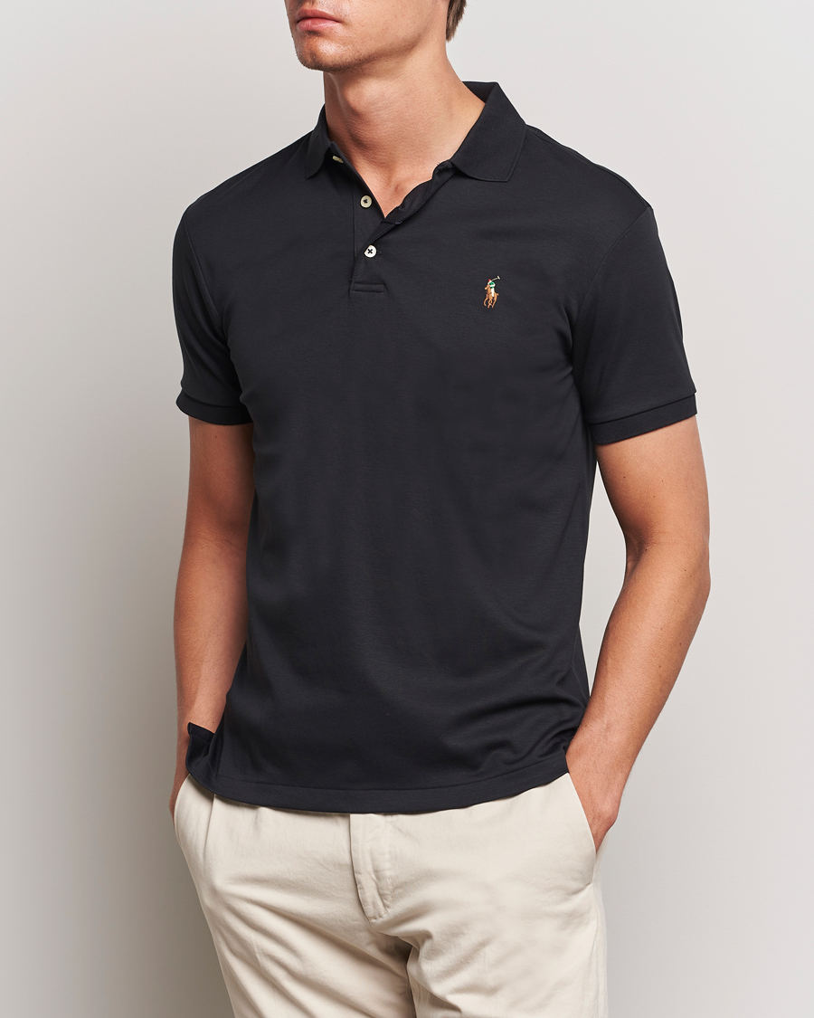 Mies | Pikeet | Polo Ralph Lauren | Slim Fit Pima Cotton Polo Polo Black