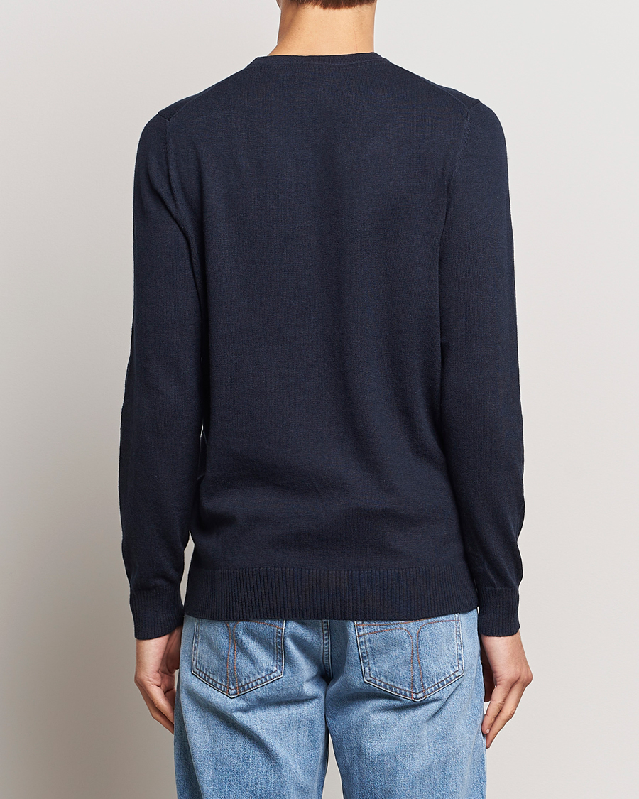 Mies | Puserot | Lyle & Scott | Cotton/Merino Crew Neck Jumper Dark Navy