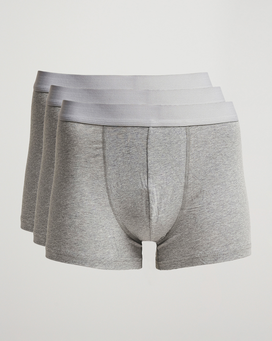 Mies | Alusvaatteet | Bread & Boxers | 3-Pack Boxer Brief Grey Melange