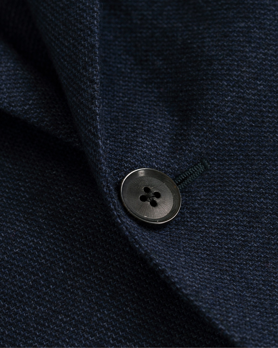 Mies | Pikkutakit | Caruso | Aida Microstructure Melange Wool Blazer Dark Blue