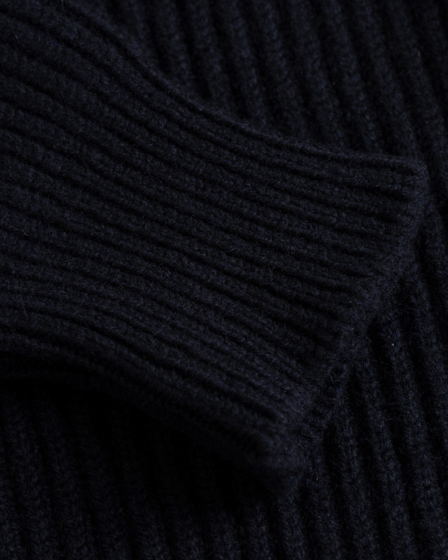 Mies | Puserot | Drake's | Lambswool Shawl Cardigan Navy