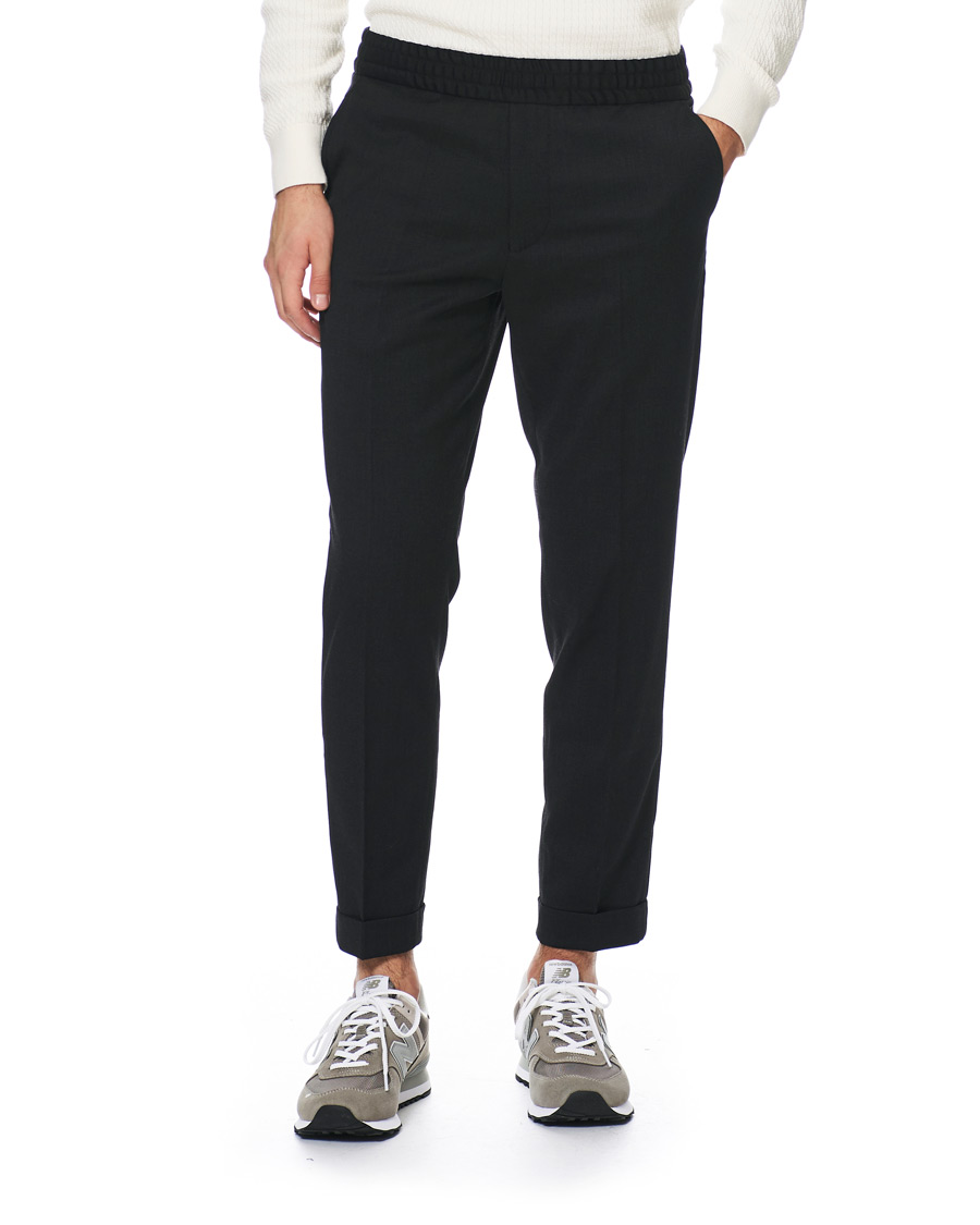 Mies |  | Filippa K | Terry Gabardine Cropped Turn Up Trousers Antracite