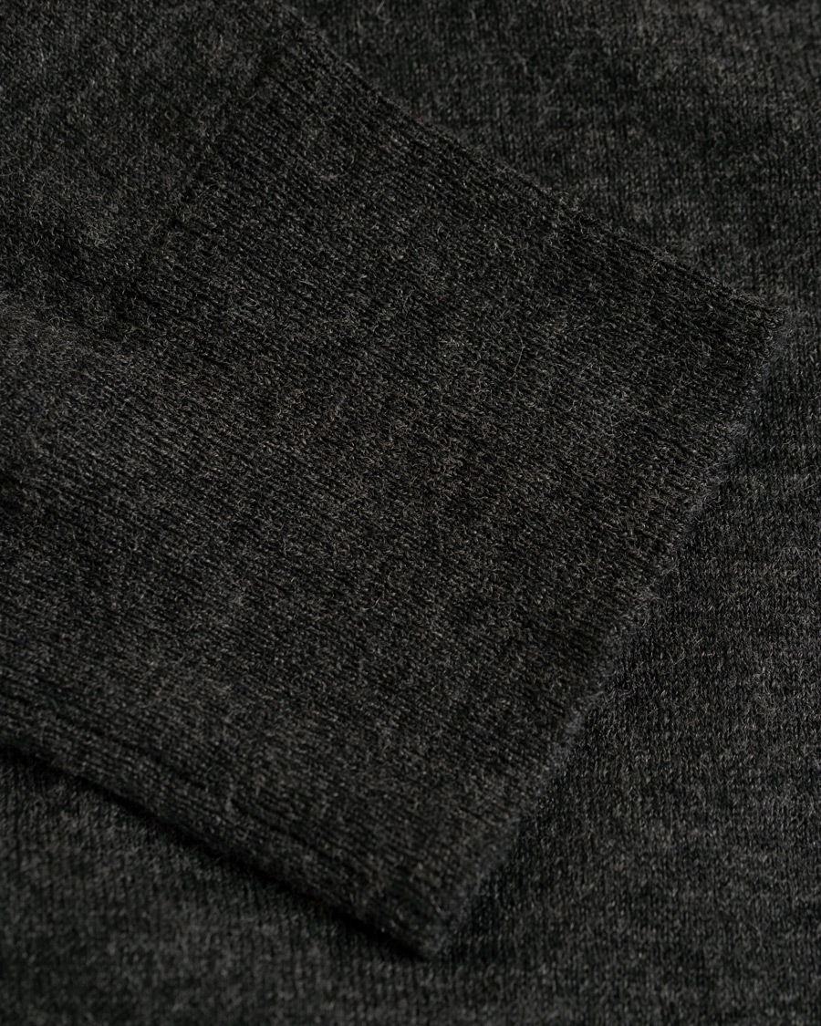 Mies | Puserot | Filippa K | Wool/Silk Rollneck Dark Grey Melange