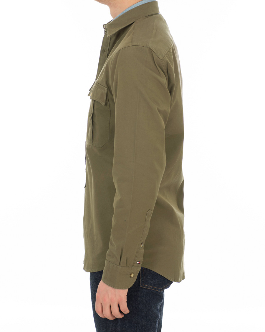 Mies | Kauluspaidat | Tommy Hilfiger | Military Twill Shirt Dusty Olive