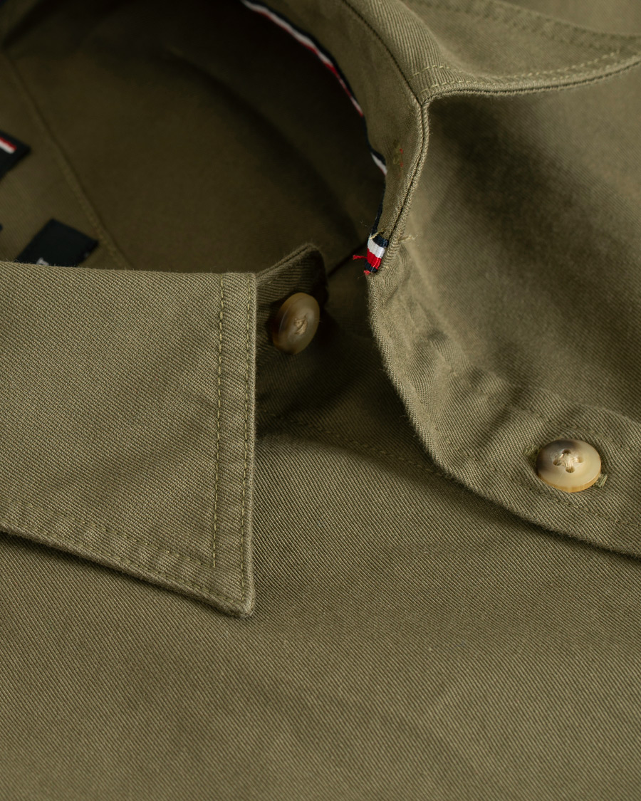 Mies | Kauluspaidat | Tommy Hilfiger | Military Twill Shirt Dusty Olive