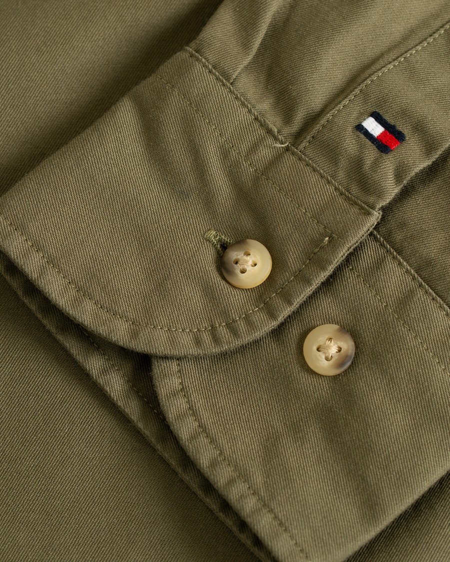 Mies | Kauluspaidat | Tommy Hilfiger | Military Twill Shirt Dusty Olive
