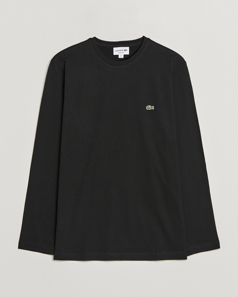 Mies | T-paidat | Lacoste | Long Sleeve Crew Neck T-Shirt Black