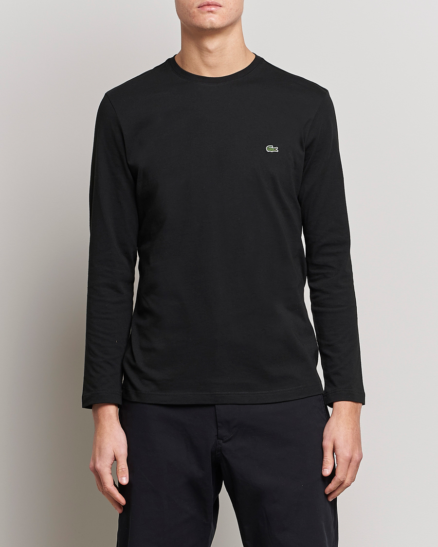 Mies |  | Lacoste | Long Sleeve Crew Neck T-Shirt Black