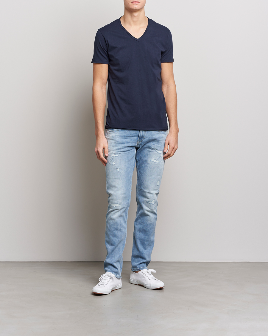 Mies | T-paidat | Replay | V-Neck Tee Navy