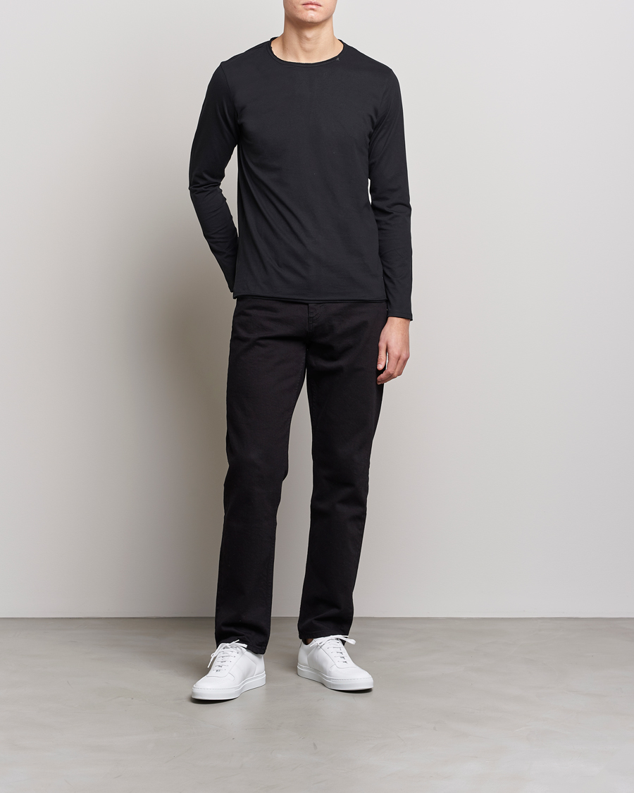 Mies | T-paidat | Replay | Crew Neck Long Sleeve Tee Black