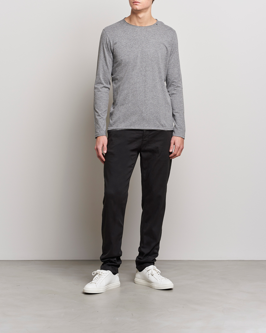 Mies | T-paidat | Replay | Crew Neck Long Sleeve Tee Grey