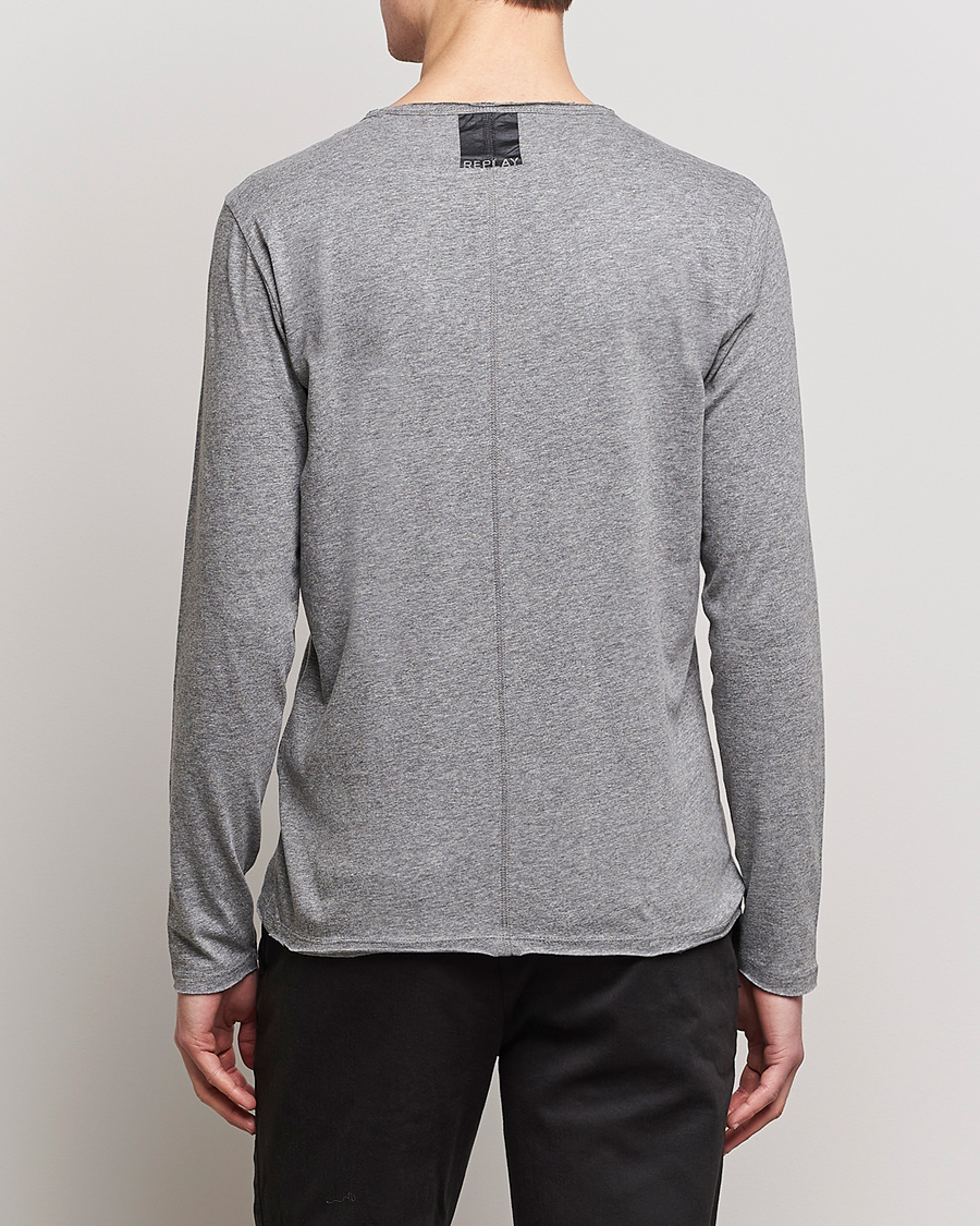 Mies | T-paidat | Replay | Crew Neck Long Sleeve Tee Grey