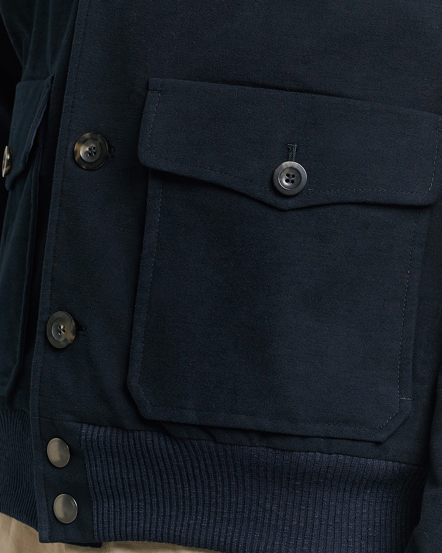 Mies | Takit | Private White V.C. | Moleskin Bomber Jacket Midnight