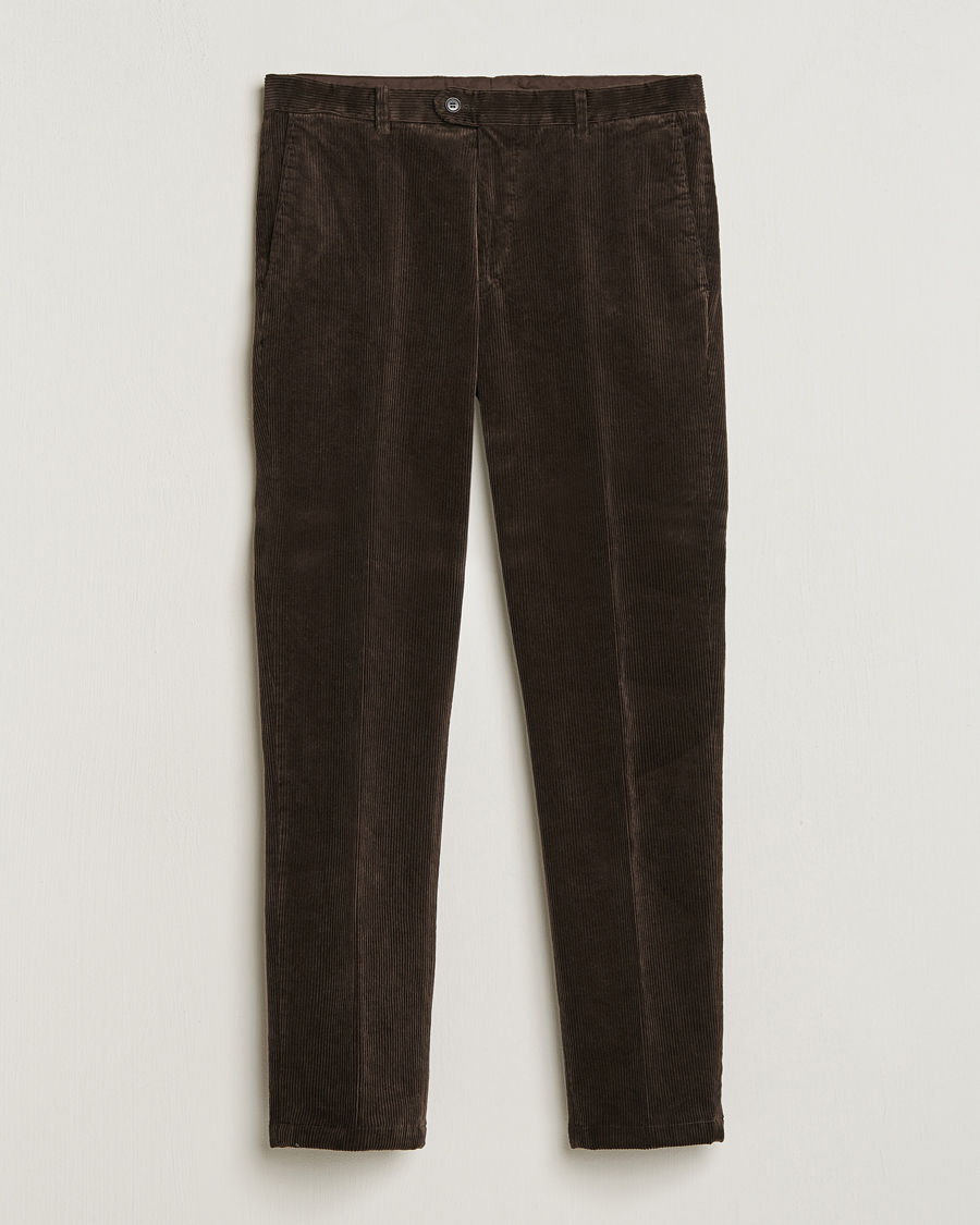 Mies | Housut | Oscar Jacobson | Denz Corduroy Trousers Dark Brown