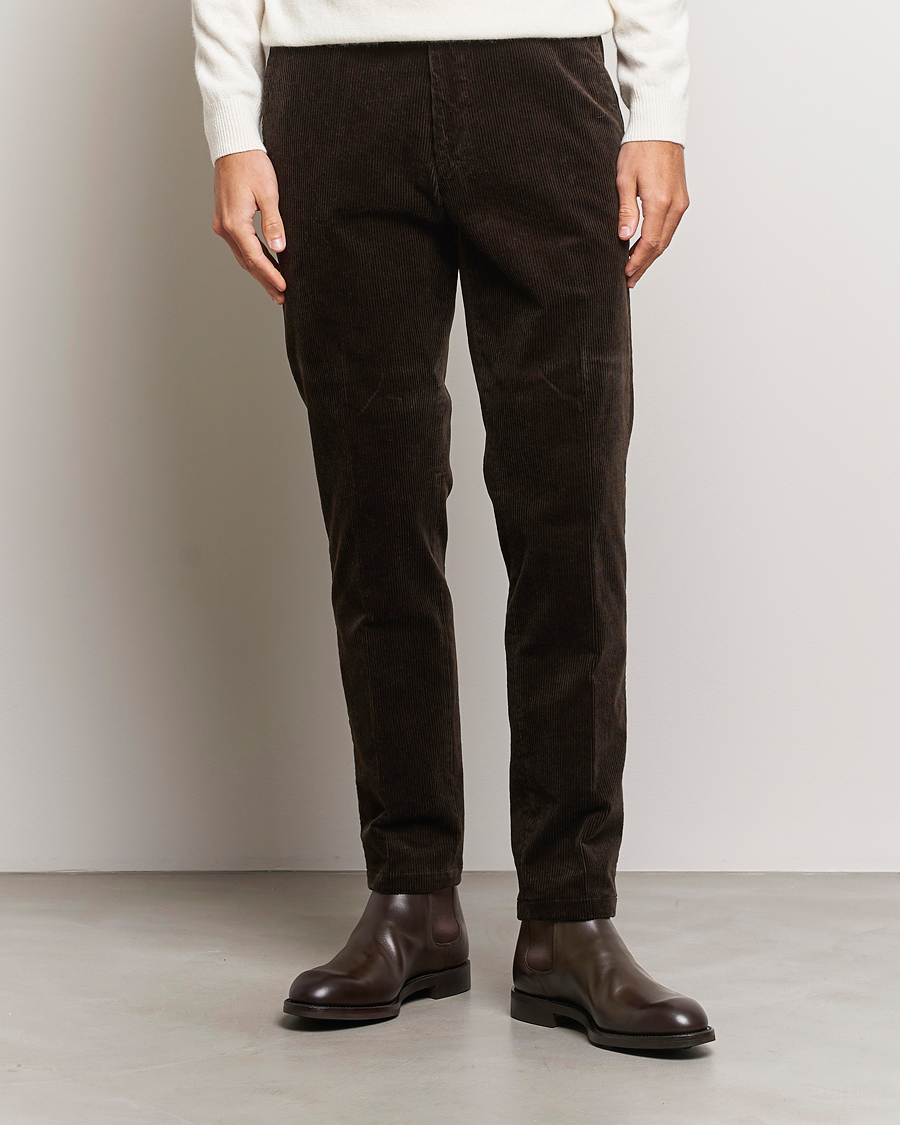 Mies | Housut | Oscar Jacobson | Denz Corduroy Trousers Dark Brown