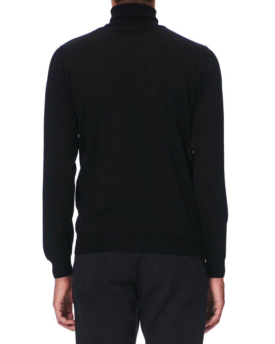 Mies | Puserot | Oscar Jacobson | Cole Extra Fine Merino Rollneck Black
