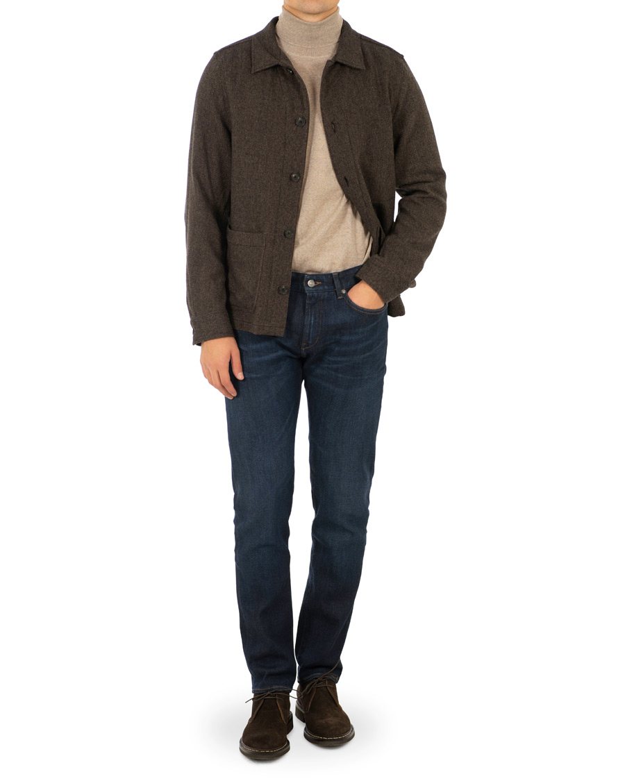 Mies | Takit | Oscar Jacobson | Hannes Herringbone Shirt Jacket Brown