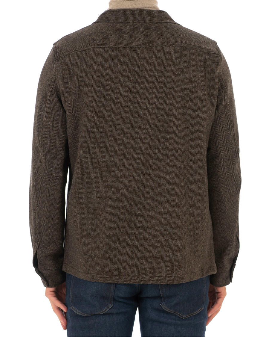 Mies | Takit | Oscar Jacobson | Hannes Herringbone Shirt Jacket Brown