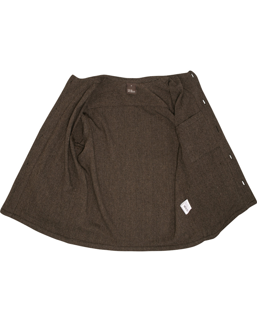 Mies | Takit | Oscar Jacobson | Hannes Herringbone Shirt Jacket Brown