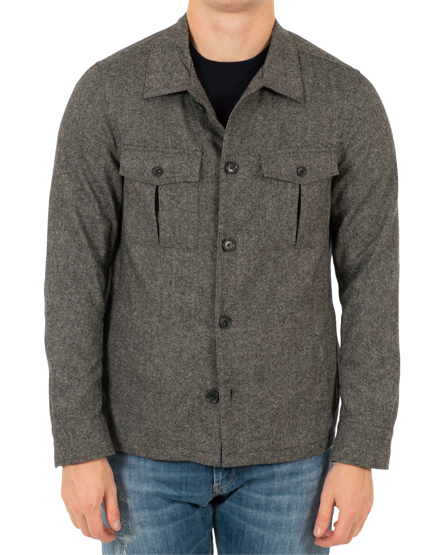 Mies | Takit | Oscar Jacobson | Helge Shirt Jacket Salt & Pepper