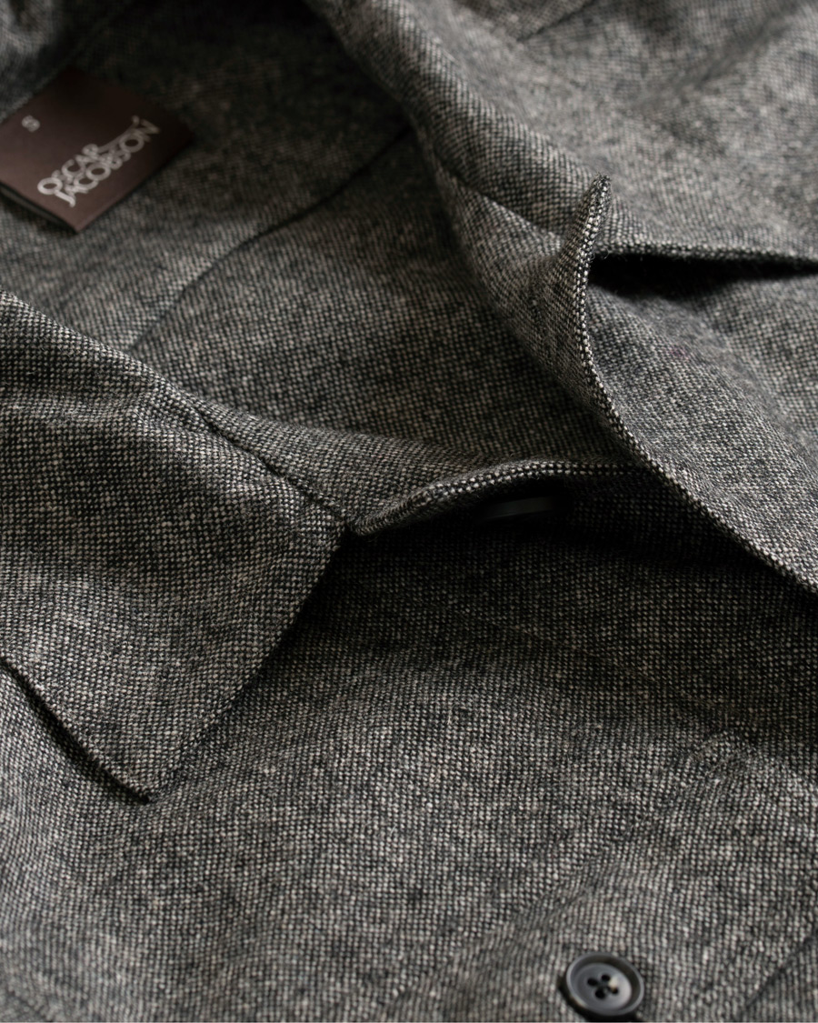 Mies | Takit | Oscar Jacobson | Helge Shirt Jacket Salt & Pepper