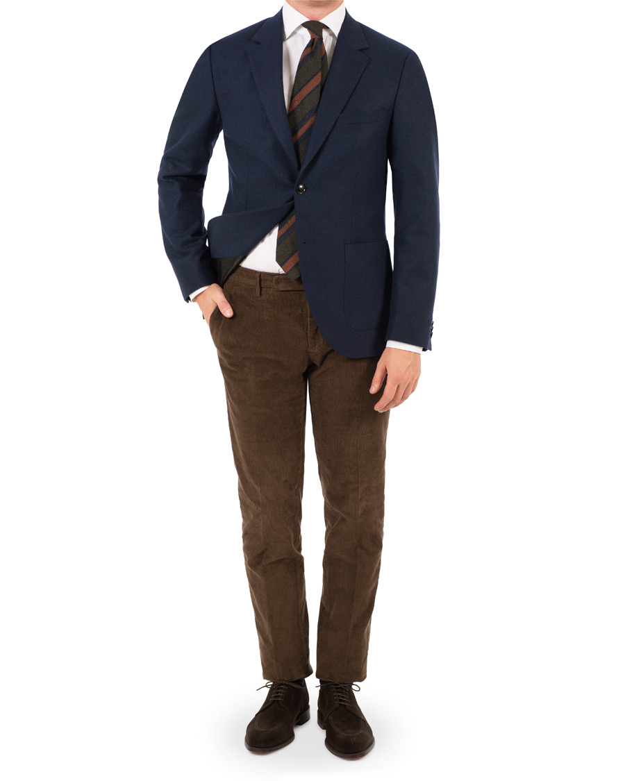 Mies | Pikkutakit | Tiger of Sweden | Jamot Flannel Patch Pocket Blazer Navy