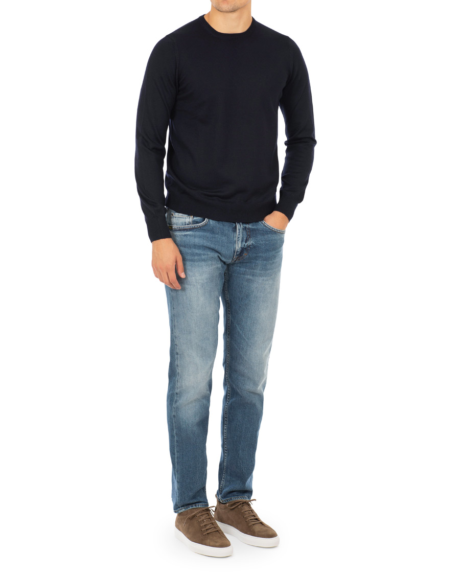 Mies | Farkut | Tiger of Sweden Jeans | Straight Lone Stretch Jeans Mid Blue