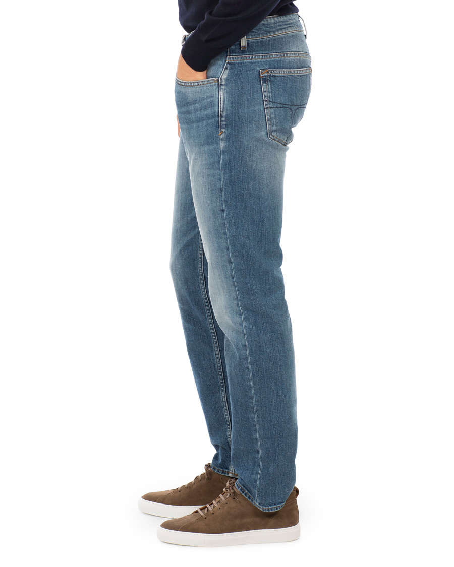 Mies | Farkut | Tiger of Sweden Jeans | Straight Lone Stretch Jeans Mid Blue