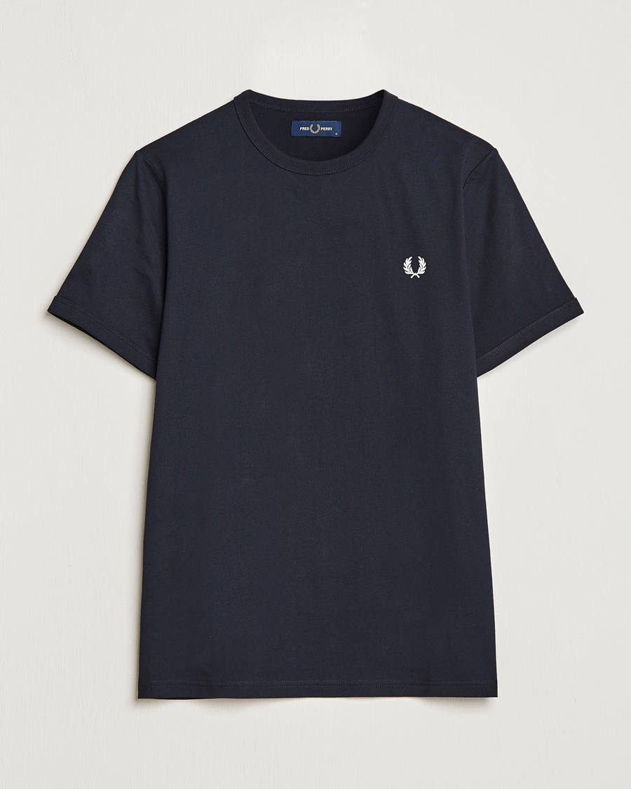 Mies | T-paidat | Fred Perry | Ringer Crew Neck Tee Navy